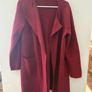 J. Crew Rich Red Knit Cardigan